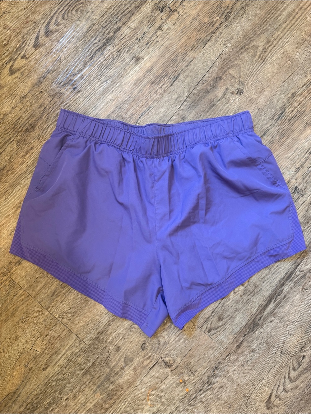 Athletic Works Purple Women's Athletic Shorts with Elastic Waistband